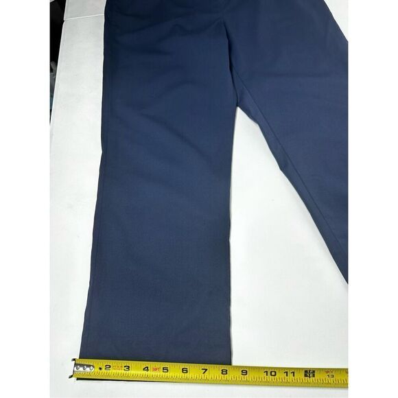 Lafayette 148 Sz 12 Straight Leg Dress Pants Navy Blue Side Zip Wool Blend *Note - Picture 5 of 16